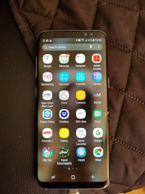 Samsung S8 damaged screen
